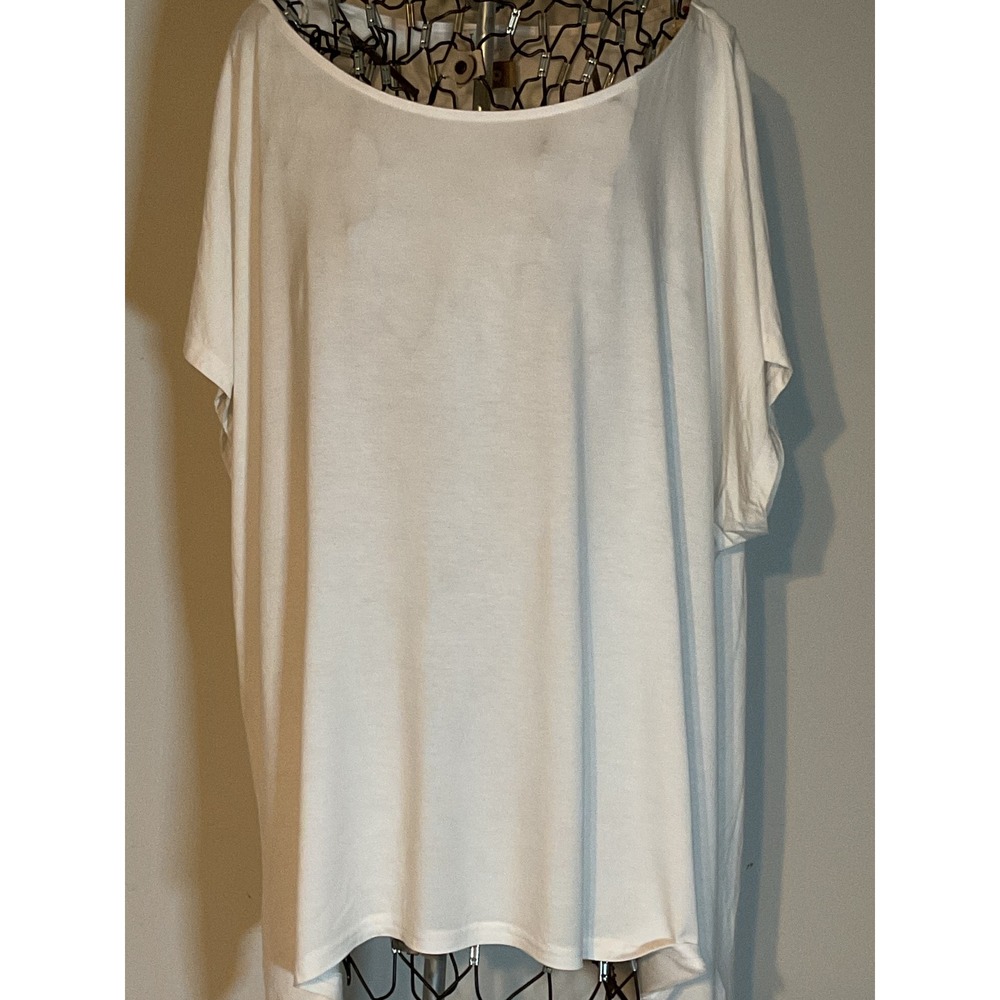 Tobi White Short‎ Sleeve Scoop Neck High Low Modal T-Shirt Size M BTT1609BO NEW